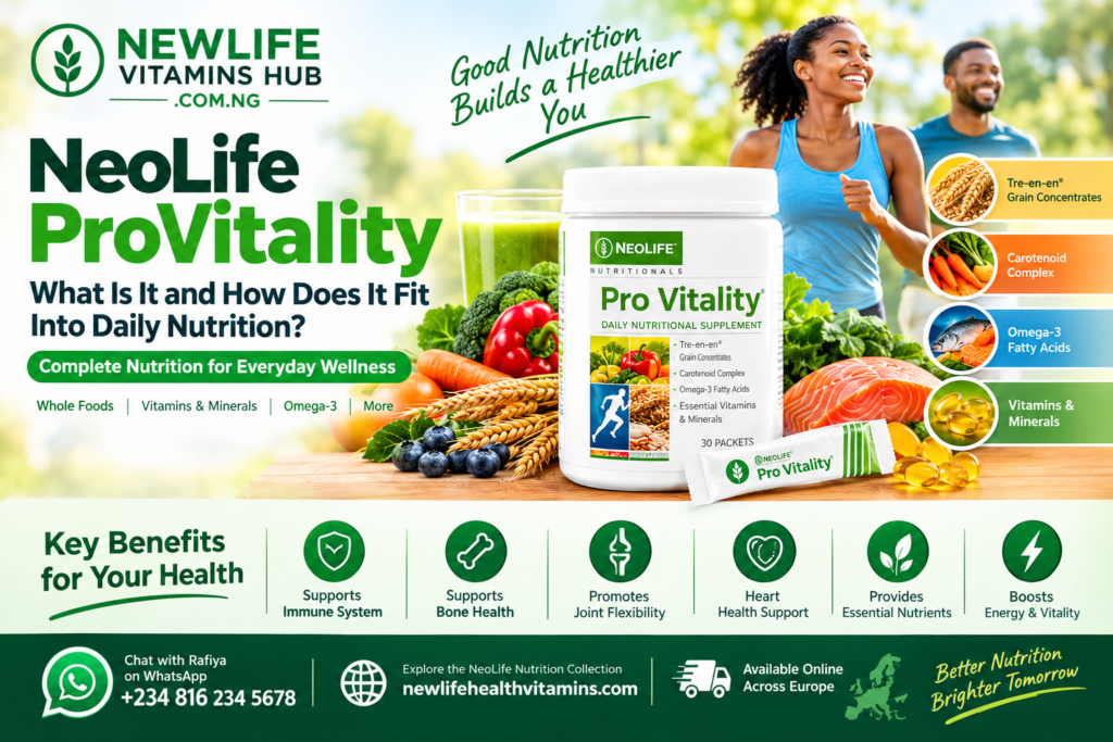 NeoLife ProVitality daily nutrition for customers in Europe